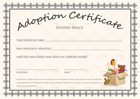 Adoption Certificate Template 9