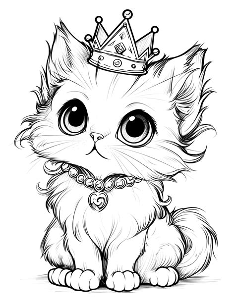 Adorable Cat Coloring Pages