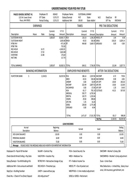 ADP Payroll Check Template