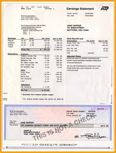 ADP Payroll Template 6