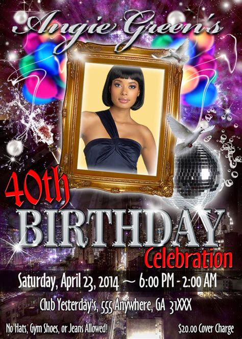 Adult birthday flyers templates