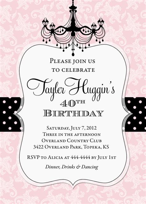 Adult Birthday Invitation Template