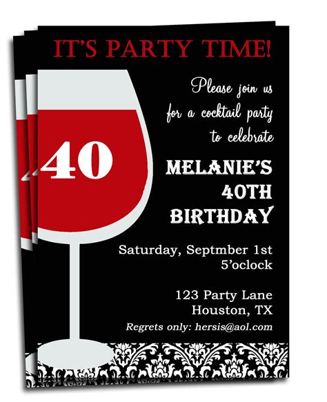 Adult Birthday Party Invite