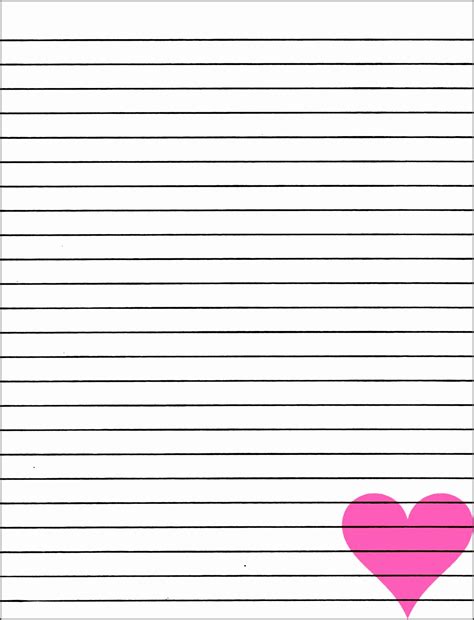 Adult-friendly lined paper printable