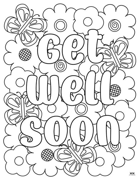 Get Well Coloring Pages for Adults