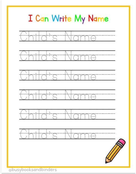 An adult practicing name tracing with a customizable printable