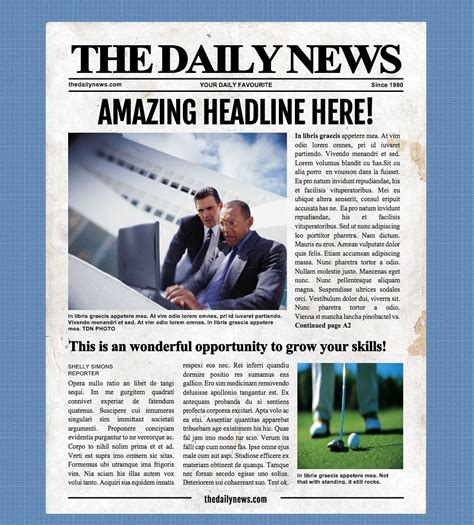 Adult Newspaper Template