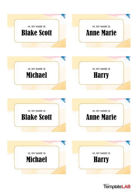 Adult Printable Name Tags