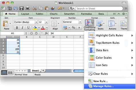 Advanced Conditional Formatting on Mac