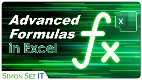 Advanced formulas and functions