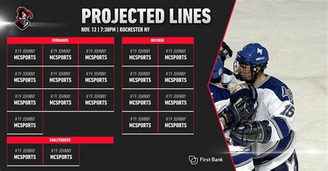 Advanced Hockey Lineup Card Template