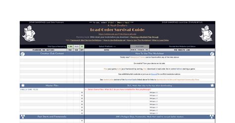 Advanced Load Order Template