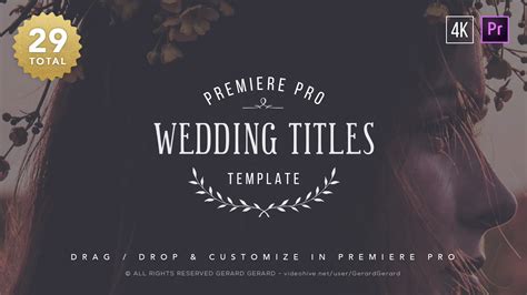 Advanced Premiere Pro Wedding Templates