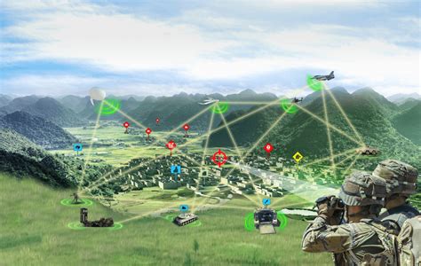 Illustration of advanced sensors and electronic warfare concept