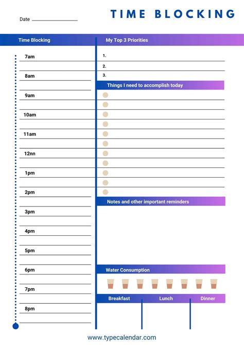 Advanced Time Blocking Template