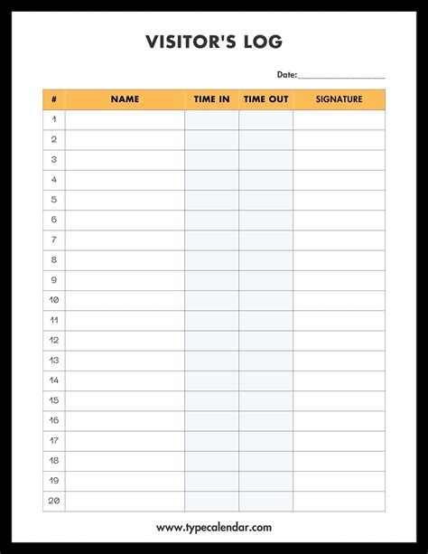 Advanced Visitor Log Template with Barcode Scanning