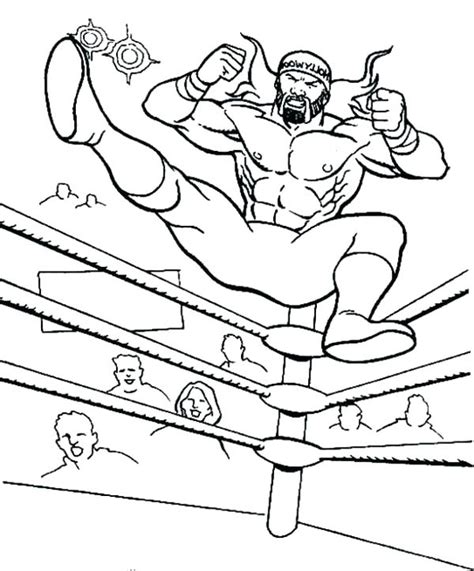 Advanced wrestling coloring pages for kids