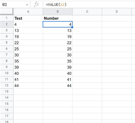 Advantages of converting numbers to text in Google Spreadsheets