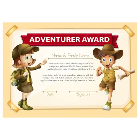 Adventure Gift Certificate Template