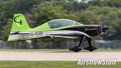 Aerobatic game bird aircraft in flight