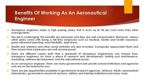 Aerospace Engineering Benefits