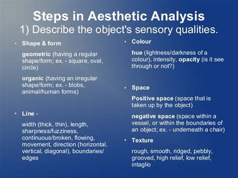 Aesthetic Analysis Template