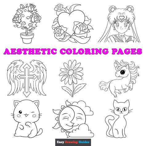 Aesthetic Coloring Books Example 9