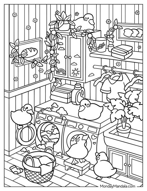 Aesthetic Coloring Pages Example 1