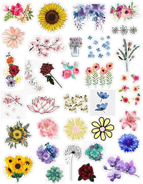 Aesthetic flower stickers for laptops