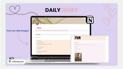 Aesthetic notion daily journal template 3