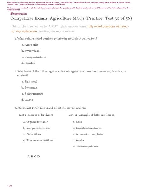 AFCPT Practice Test by Food Safety Certification