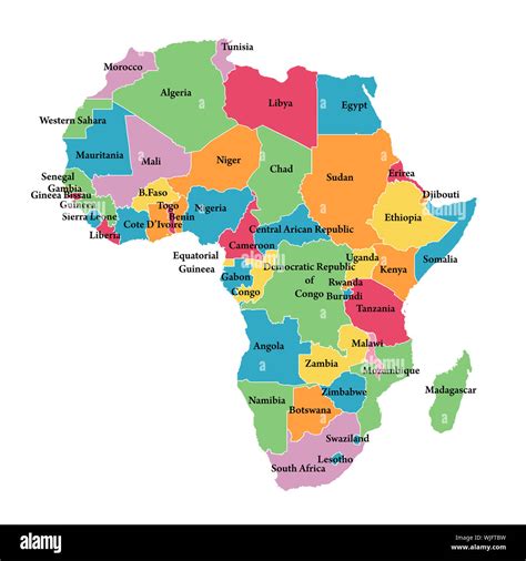 Africa Map with Country Borders