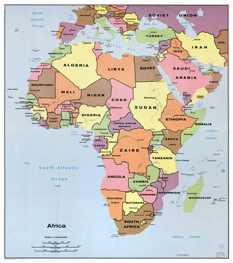 Africa Map for Printing