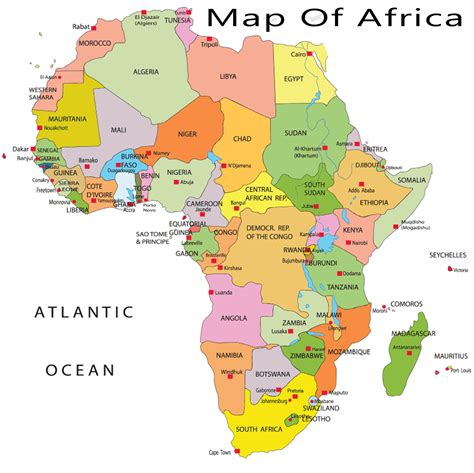 Africa Map with Country Borders