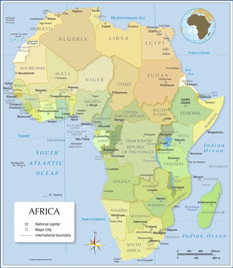 Africa Map with Population Density