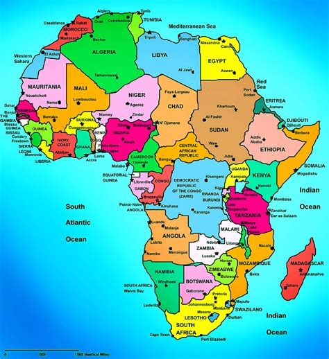 Africa Map with Economic Zones