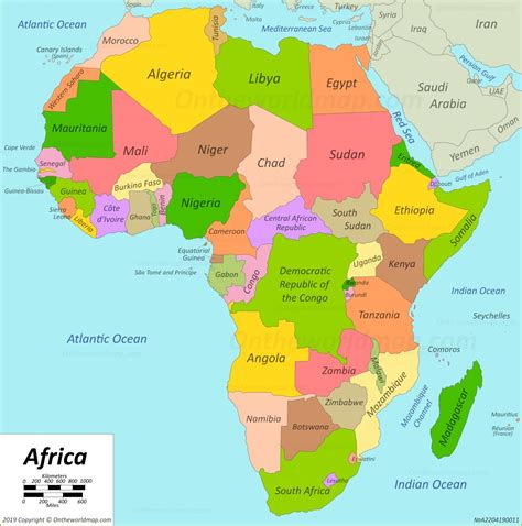 Africa Map with Cultural Regions