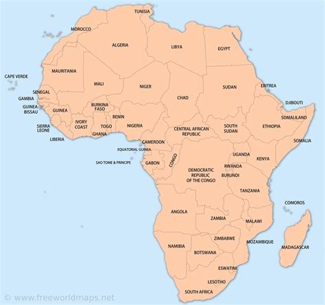 Africa map printable