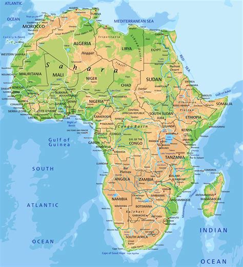 Africa Physical Map