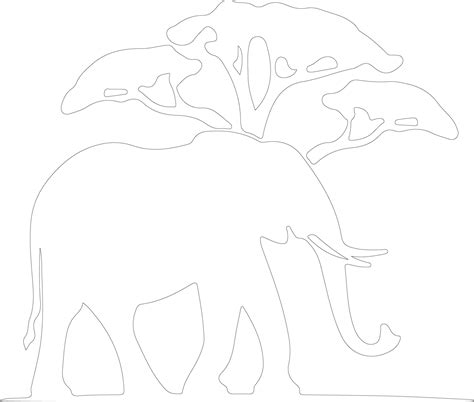 African elephant outline