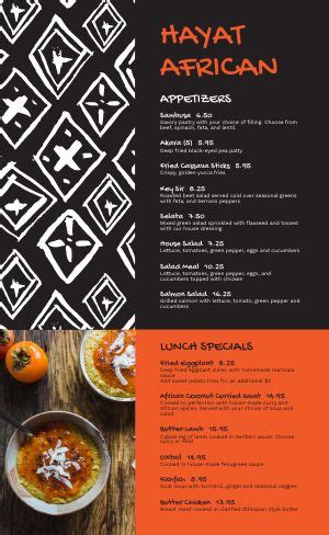 African menu template 9