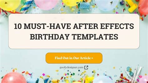 After Effects Birthday Template Download