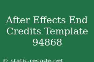 After Effects End Credits Templates Gallery 3