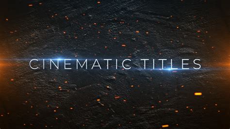 Cinematic After Effects Intro Template