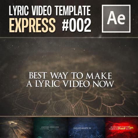 After Effects Lyric Videos Template