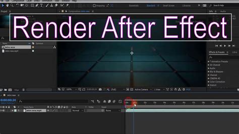 After Effects Render Video