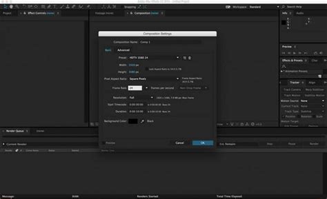 After Effects Settings
