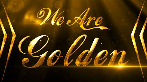 After Effects template gold text