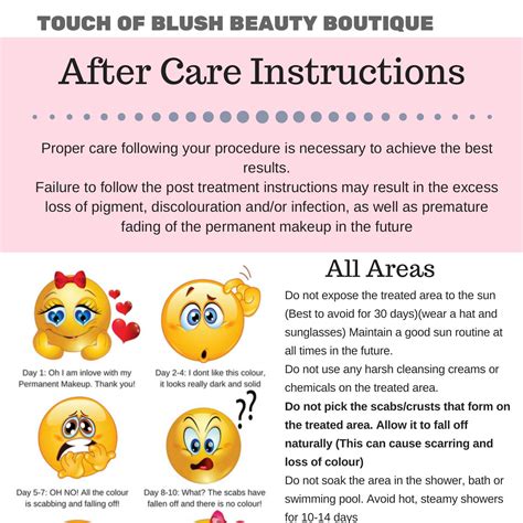 Aftercare instructions