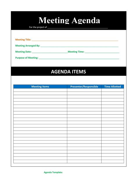 Agenda Template 7